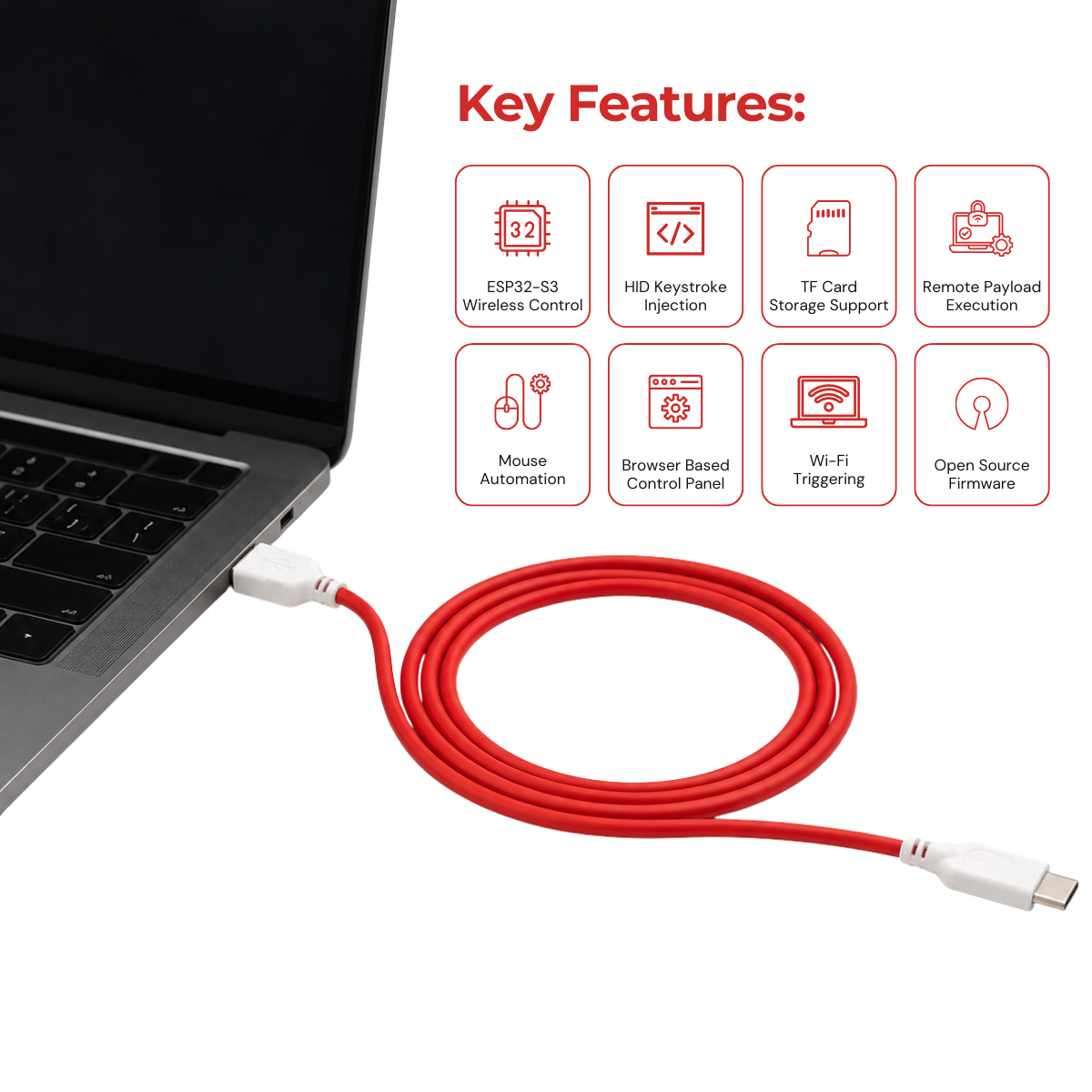 [Pre-order] Hacknect – ESP32-S3 Based Wi-Fi Enabled Hacking & Automation Cable