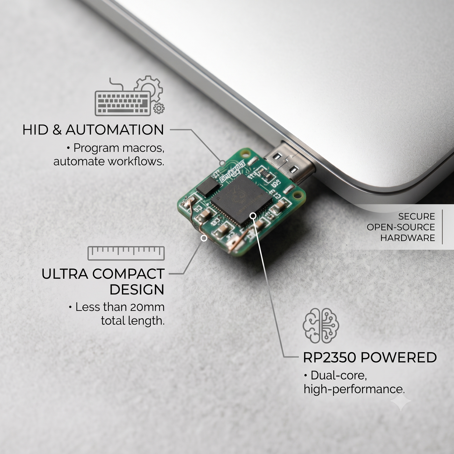 [Pre-order] DarkPlug - The Pocket RP2350 USB-C Developer Dongle & Automation Tool