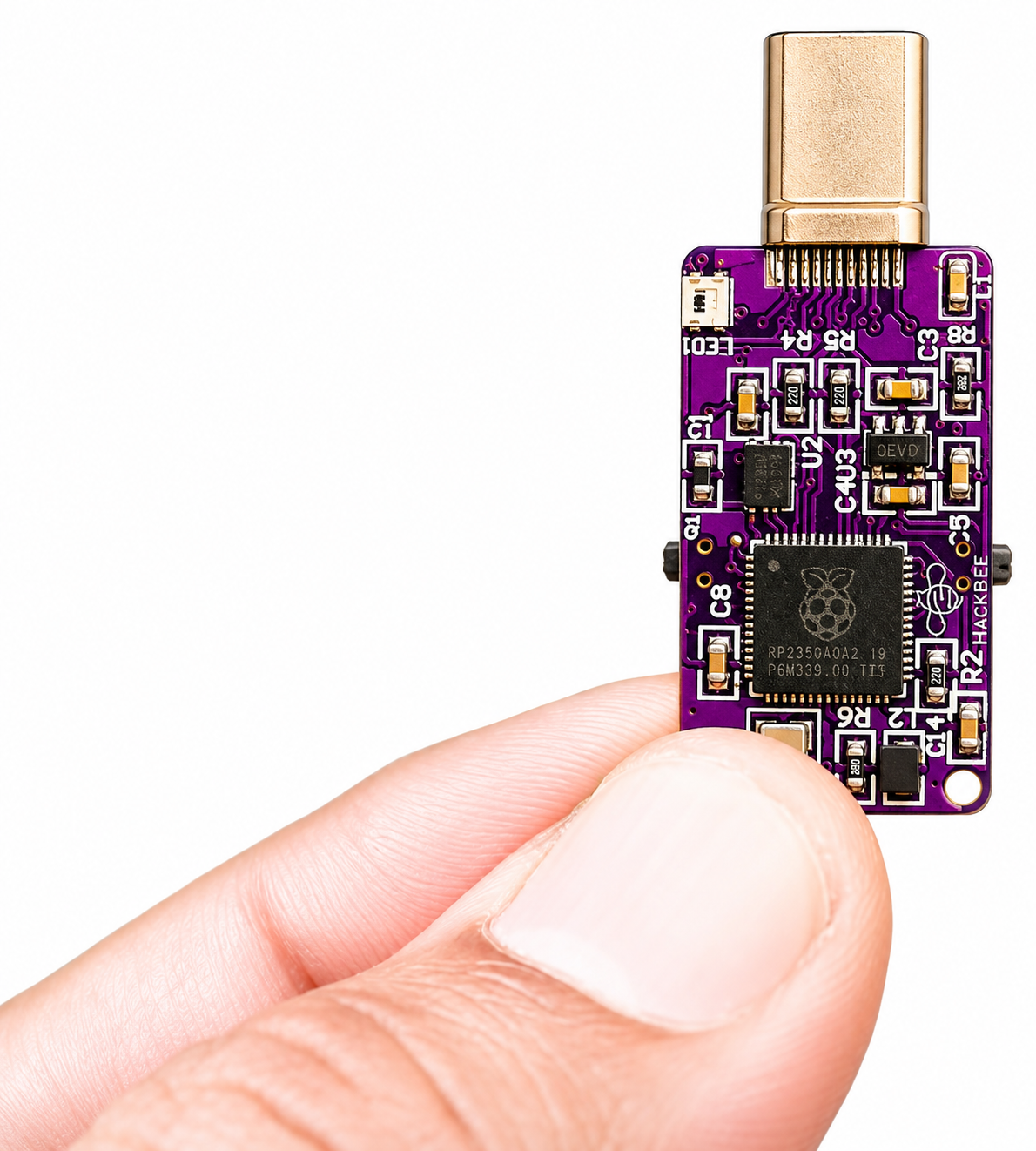 HackBEE – The Pocket RP2350 USB-C Developer Dongle